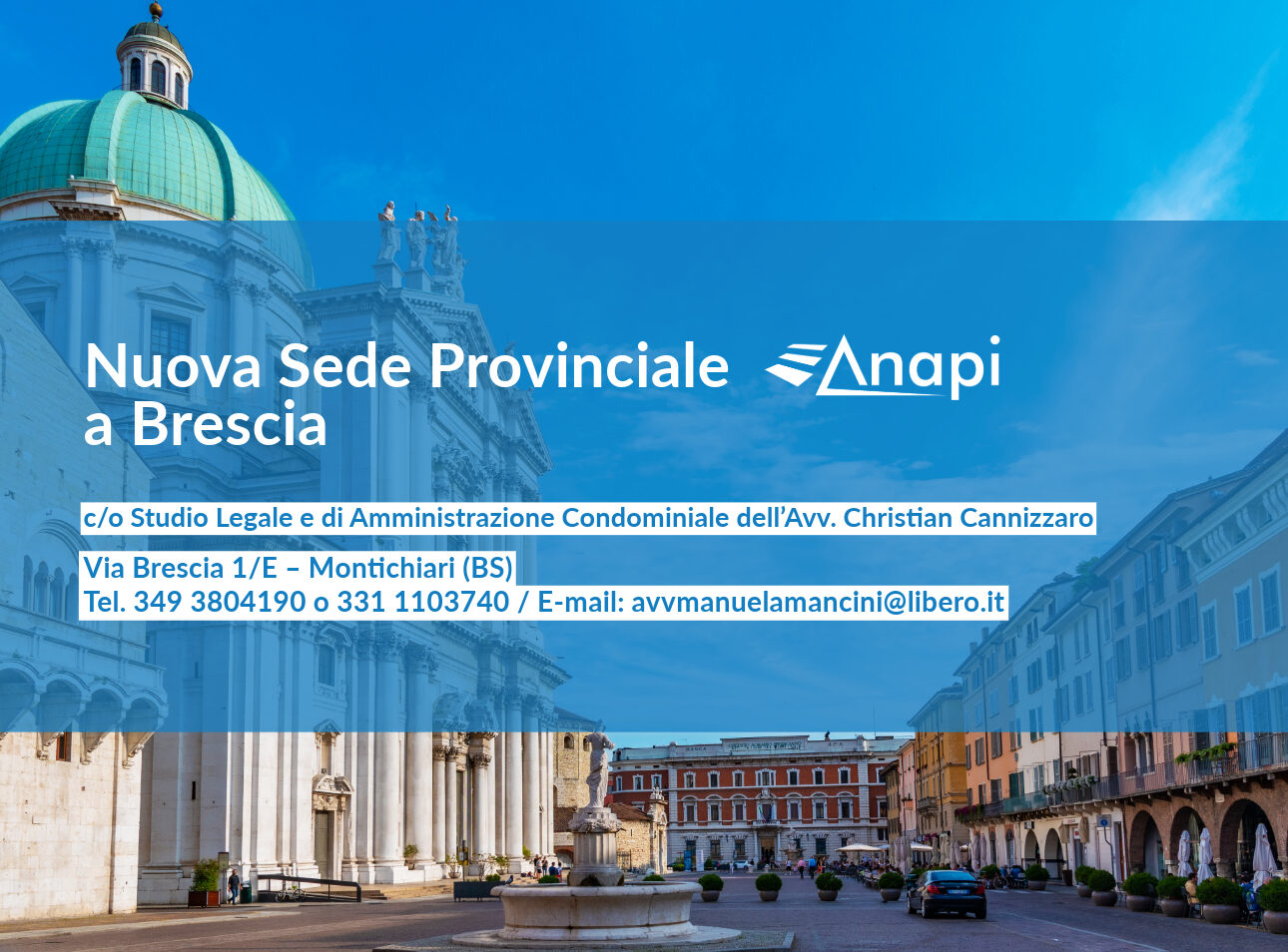 Nuova Sede Provinciale ANAPI a Brescia