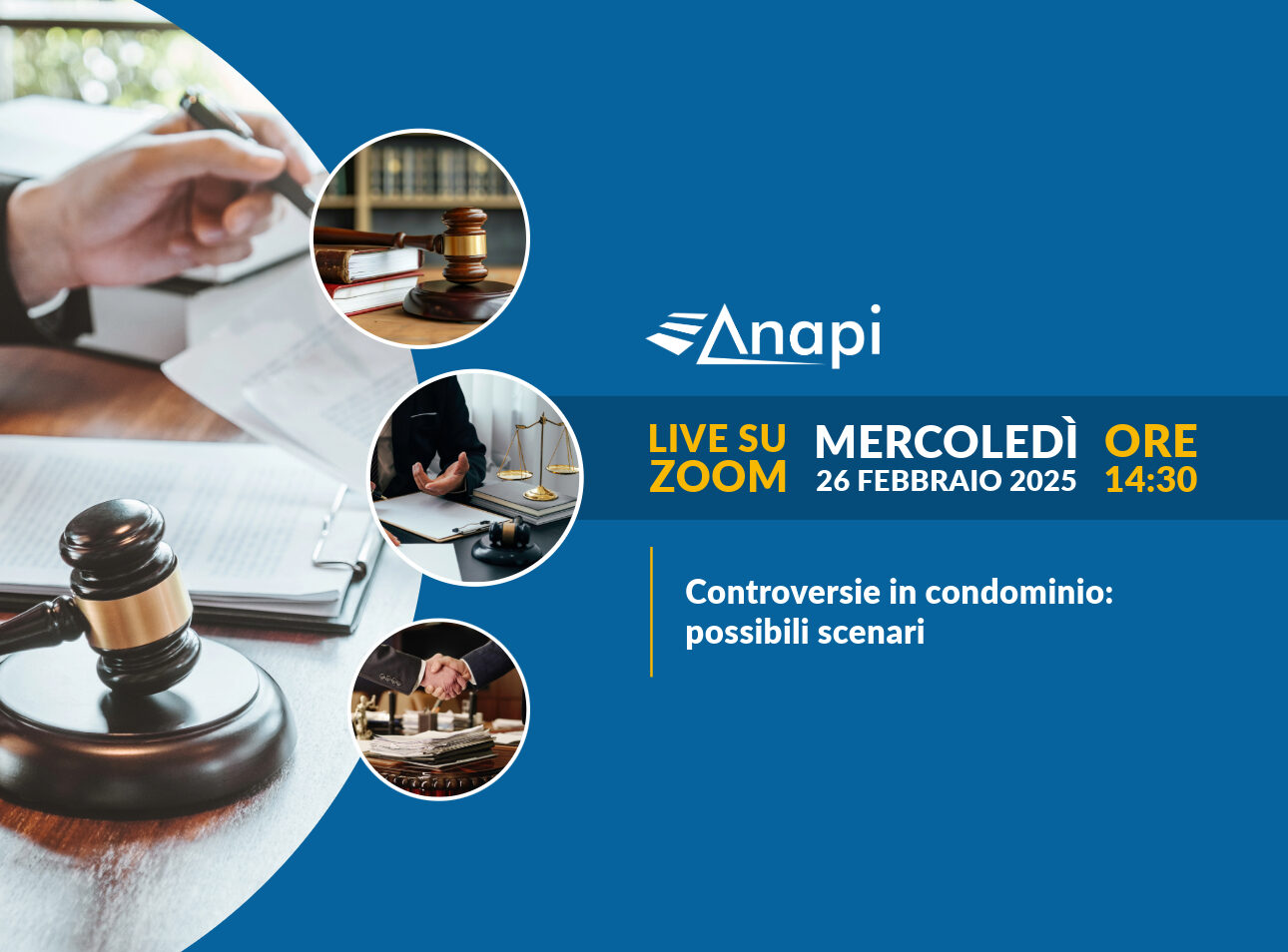 Webinar ANAPI gratuito sui possibili scenari legati alle controversie in condominio