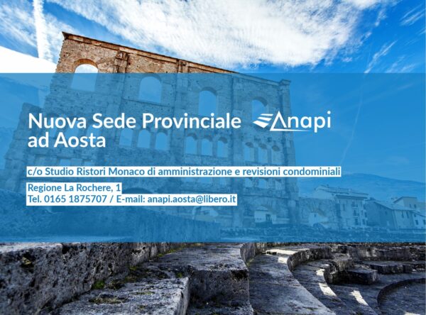 Nuova Sede Provinciale ANAPI ad Aosta